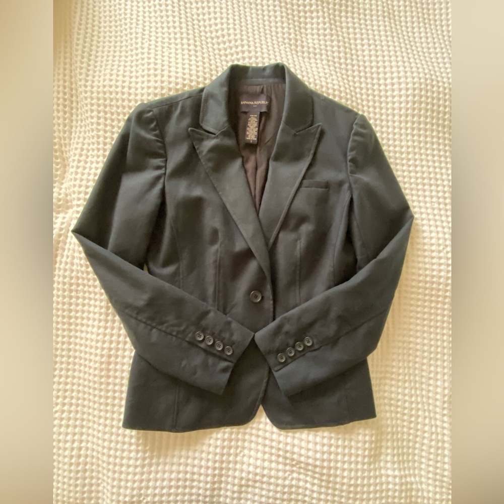 Banana Republic Black Blazer Size 2 - Picture 4 of 7